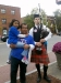 A man with bagpipes came, and here\'s Jose and his daughter Deborah posing with him.
