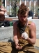 Rob was homeless by choice, but travelled around with a pet dog and a pet rat. Cute rat!