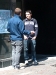 Steve chatting with a young man on the streets of Boston.