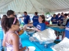 My daughter Vivienne helping out in food distribution.