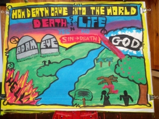 EVENING MESSAGE 3 - AFTER: In this message I taught that though God created the world perfect, the reason things aren't perfect now is that Adam and Eve willfully disobeyed God. Adam and Eve's sin brought about three types of death for them and for the whole human race: 1) we are cut off from our source of life, God Himself, and now are God's enemy. 2) We will one day die physically. 3) When we die, our soul deserves to be sent to Hell. This is important for all of us to consider and we ought to be very concerned about it.